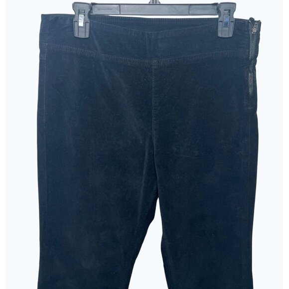 Free People In My Feelings Cropped Slim Black Velvet Flare Pants Size Small - Picture 13 of 14